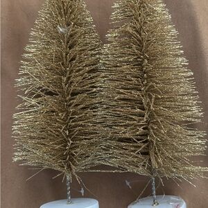 Gold Holiday Tabletop Trees